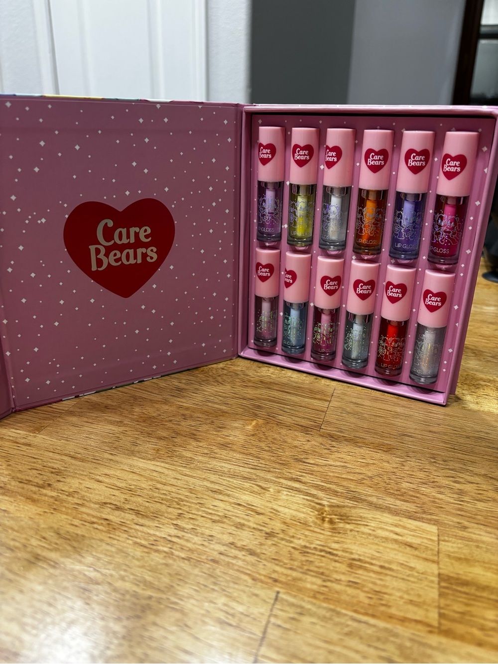 Care Bears Pink Lip Gloss Set - 12 Glitter & Shimmer Shades